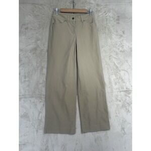 Lululemon City Sleek 5 Pocket Pants Womens 26 Beige Stretch High Rise Wide Leg